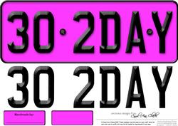 Large Dl 30th Birthday Novelty Number Plate and 3D Decoupage