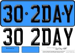 Large Dl 30th Birthday Novelty Number Plate and 3D Decoupage