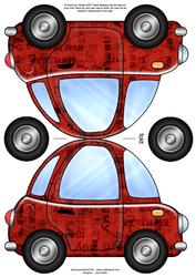 Funky Car Shaped Card