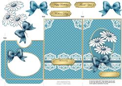Daisies and Lace Lottery Wallet Card