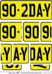 90th Birthday Fun Novelty Number Plate with Side Stacker Top