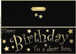 Large Dl Birthday Son Quick Cut and Fold Card