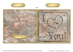 Set in Stone Love You Cut and Fold Card