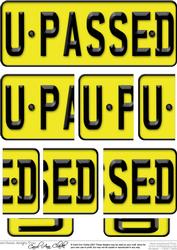 You Passed Novelty Number Plate with Side Stacker