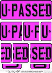 You Passed Novelty Number Plate with Side Stacker