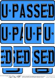 You Passed Novelty Number Plate with Side Stacker