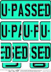 You Passed Novelty Number Plate with Side Stacker