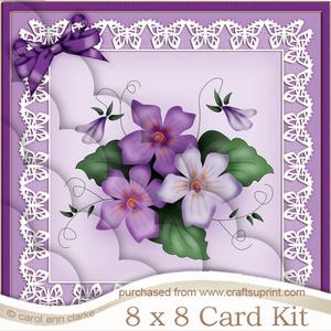 8 x 8 Pretty Viola Kit with Scalloped Corners