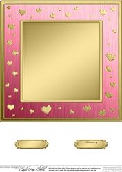 8 x 8 Metallic Romantic Hearts Plain Card Base
