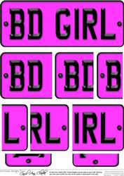 Birthday Girl Novelty Number Plate with Side Stacker