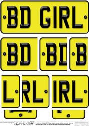 Birthday Girl Novelty Number Plate with Side Stacker