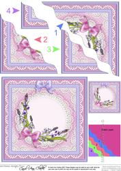 Pretty Bluebells - Wavy Corner side stacker Topper