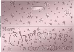 Large Dl Merry Christmas Neighbours Quick Cut and Fold Card