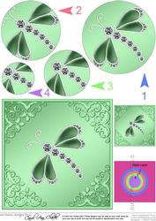 Dragonfly Circle Pyramage Topper