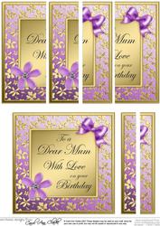 Floral Elegance Birthday Mum Side Stacker Topper