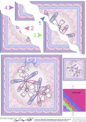 Dreamy Dragonflies Wavy Corner Side Stacker Topper