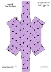 Ditsy Daisy Handbag Shaped Treat or Favour Box Sheet 2