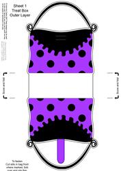 Dotty Dots Handbag Shaped Treat or Favour Box Sheet 1