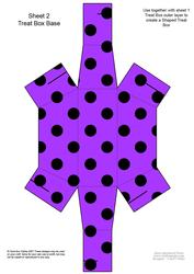 Dotty Dots Handbag Shaped Treat or Favour Box Sheet 2