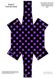 Polka Dots Handbag Shaped Treat or Favour Box Sheet 2