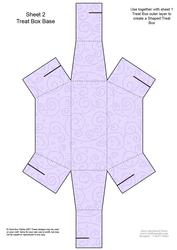 Fluttery Butterfly Shaped Treat or Favour Box Sheet 2