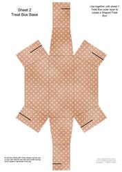 Dotty Frilly Handbag Shaped Treat or Favour Box Sheet 2