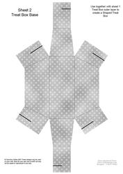 Dotty Frilly Handbag Shaped Treat or Favour Box Sheet 2