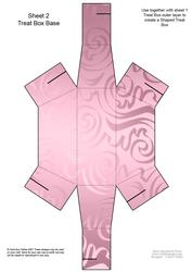 Romantic Hearts Handbag Shaped Treat or Favour Box Sheet 2