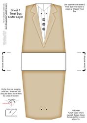Dressed to Thrill! Shaped Treat or Favour Box Sheet 1