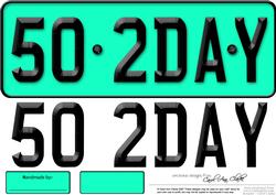 Large Dl 50th Birthday Novelty Number Plate and 3D Decoupage