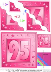 95th Bright Metallic Age Wavy Corner Side Stacker Topper