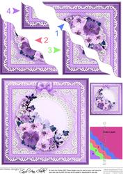 Spring Flowers Wavy Corner Side Stacker Topper