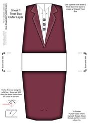 Dressed to Thrill! Shaped Treat or Favour Box Sheet 1