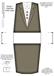 Dressed to Thrill! Shaped Treat or Favour Box Sheet 1