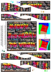 On the Wall Happy Birthday - Wavy Spiral Side Stacker