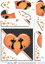 Kool Kats Purrfect Love Fan Pyramage Topper