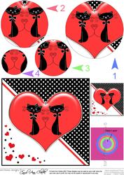 Kool Kats Purrfect Love Circle Pyramage Topper
