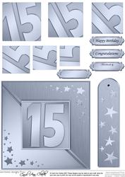 15th Metallic Age Quick Card with Twisted Pyramage