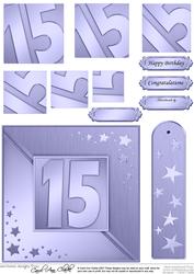 15th Metallic Age Quick Card with Twisted Pyramage