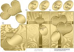Elegant Romantic Hearts Lottery Wallet Card