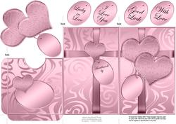 Elegant Romantic Hearts Lottery Wallet Card