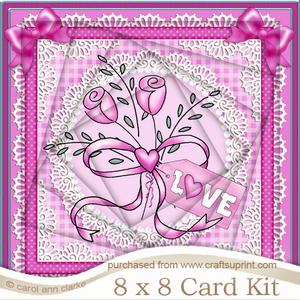 8 x 8 Lovely Roses Twisted Tunnel Card Kit