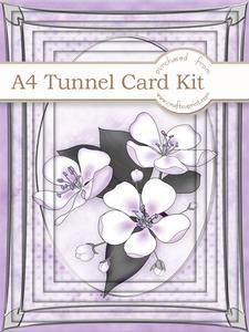 A4 Apple Blossom in Lilac Tunnel Card Kit