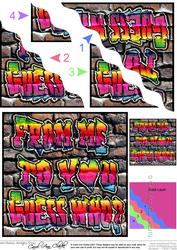 Graffiti Me to You Guess Who Wavy Corner Side Stacker