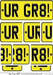 You Are Great Novelty Number Plate with Side Stacker