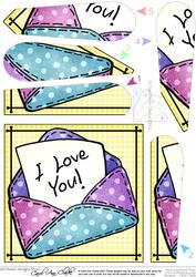 Patchwork Letter Fan Pyramage Topper