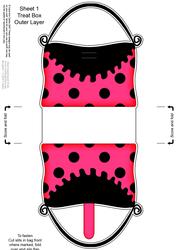 Dotty Dots Handbag Shaped Treat or Favour Box Sheet 1