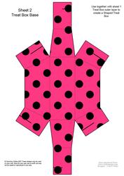 Dotty Dots Handbag Shaped Treat or Favour Box Sheet 2