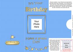 Add a Photo Birthday Card with Easy Fold Frame