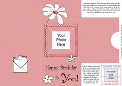 Add a Photo Daisy Birthday with Easy Fold Frame